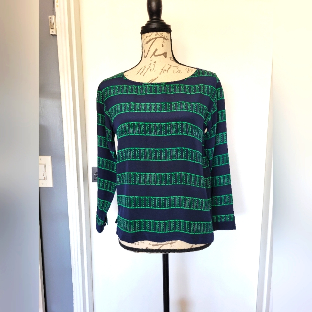 Club Monaco 100%‎ Silk Long Sleeve Top Blouse Shirt LIKE NEW Size XS